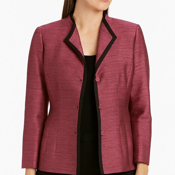 Jones Studio Separates Vintage Jacket Dark Pink - Fully Line - Size 14 - EUC - Picture 1 of 10